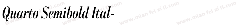 Quarto Semibold Ital字体转换